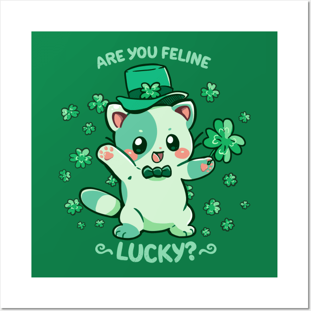 Are you Feline Lucky? Wall Art by TechraNova